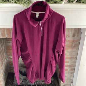 WOMENS Butter Fleece Quarter Zip Pullover size 3X Plus Size Wine Colored​